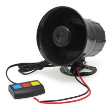 12V Car 3-Tone Musical Horn Loudspeaker 30W Motorcycle Multi-Sound Warning Horn for Car Truck Scooter ATV UTV