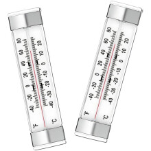 2 Pack White Refrigerator Freezer Thermometer, Freezer Kitchen Thermometer for Refrigerator, Fridge, Cooler