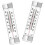 2 Pack White Refrigerator Freezer Thermometer, Freezer Kitchen Thermometer for Refrigerator, Fridge, Cooler 1
