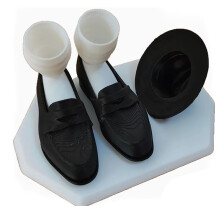 Space Glide Toothbrush Holder - Funny Bathroom Accessories with Black Hat & Shoes, for Countertop, Cool Gift for Music