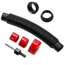Rain Bucket Hose Connector Kit, Linking Rainwater Overflow Barrels Includes Hole Saw, Gaskets Leak-Free Connection