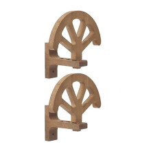 2 Pack Wooden Wall Mounted Denim Cowboy Hat Rack, Fan Shape Holder Organizer for Bedroom Closet Entryway Western Decor