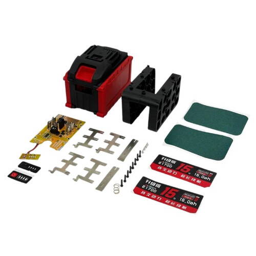 15 Core 21700 Battery Storage Box Case with 50A BMS PCB Board NTC Temperature Control for  18V/21V