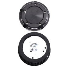 Motorcycle Black Air Cleaner Cover &Black Element for Touring Softail Fat Boy FLSTN Dyna 1999-2017 Air Filter