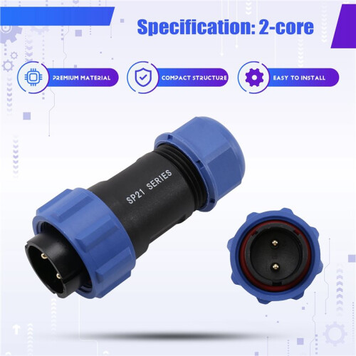 Connector SP2110 IP68 2 3 4 5 5B Pin Male Female Cable Plug Socket A 1