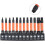 12 Pieces Square Drive Bits, 50mm Long Square Drill Bit Set, 1/4 Inch Hex Shank Magnetic Screwdriver Bit Set 1