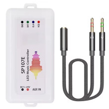 SP107E LED Music Controller with ,DC5-24V,Wireless SPI Full Color Music Control Via Phone App for WS2812B,1 Set