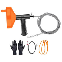 Drains Snake Auger 33 Ft Heavy Duty Plumbing Snake for Sink, Tub, and Shower, Clog Remover Drain Cleaner Tool with Glove