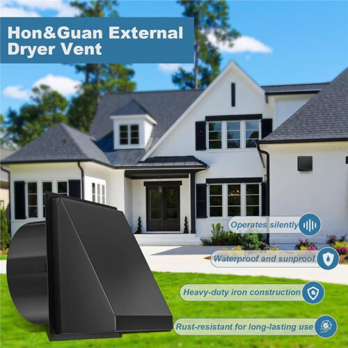 4 Inch Dryer Vent Cover Outside with Removable Mesh for Efficient Ventilation and Protection 1