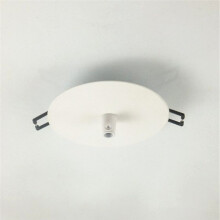 Light Flat Metal Ceiling Pendant Cover Lamp White Plate for Seamless Installation White