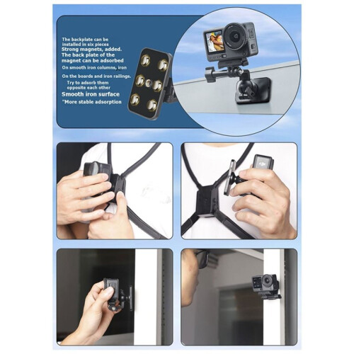 Neck Bracket Kit for  Osmo Action 6/5/4/3 Quick Mount Bracket Protective Cage Accessory Kit for  X5/Ace Pro2 1