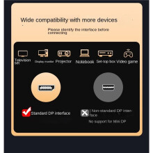 DP-Kabel  Video Audio Kabel  Naar  Converter voor PC Laptop TV Monitor Mannelijk Naar Mannelijk Kabel