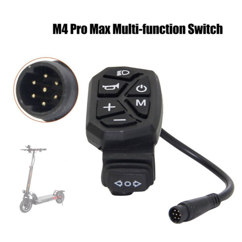 For  M4 Pro MAX Scooter 7-Pin Multifunctional Waterproof Horn Headlight Integrated Control Button 2