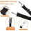 Conjunto de 8 Cordas Bungee Planas Ajustáveis, Fitas Elásticas de 80 Polegadas com Ganchos de Metal, para Fixação de Carga, Bicicleta, Tenda 2