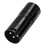 Compact XLR Microphone Solder Adapter, 3-Pin Black Shell XLR Solder Connector, Right Angle 2