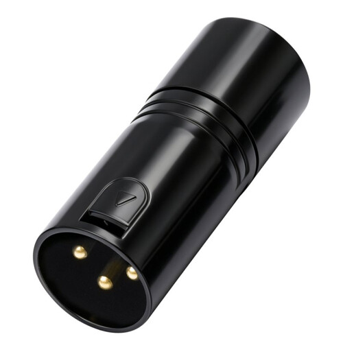 Compact XLR Microphone Solder Adapter, 3-Pin Black Shell XLR Solder Connector, Right Angle 1