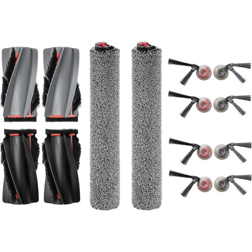 12 Pack Accessories Part for  Omni S2 and Mop Combo, 2 Set Roller Brush, 2 Roller Mop, 8 Side Brush