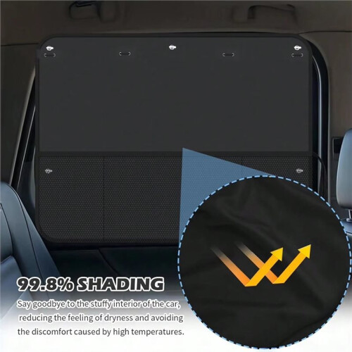 2 Pcs Car Side Window Sunshades with Storage Bag - Blocks Sunlight, Protects Privacy, Keeps Cool 2