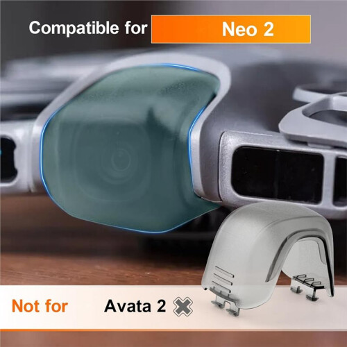2 Pezzi per  Neo 2 Gimbal Camera Protector Lens Dustproof Replacement Cover Cap Drone Accessories (Nero Trasparente) 1
