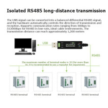 Waveshare Industrial Isolated USB to RS485 Converter FT232RNL Chip USB to RJ45 Adapter 600W Surge TVS ESD Protection Cable