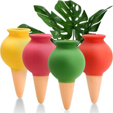 1set Automatic Watering Devices, Ceramic Drip Irrigators for Gardens, Small Wine Bottle-Mouth Watering Devices