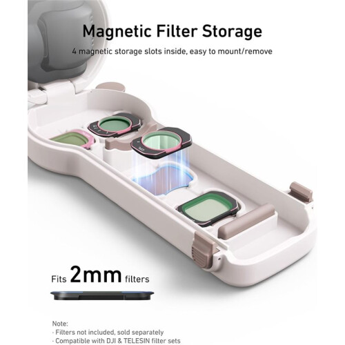 Hard Case for  Osmo Pocket 4/3 with 4 Mag Filter Slots, Gimbal Screen Cover 2