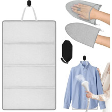 Steamer Board for Clothes with Ironing Glove,Compact Travel Ironing Board for Home Dorm Hotel RV,Dual-Sided Ironing Pad