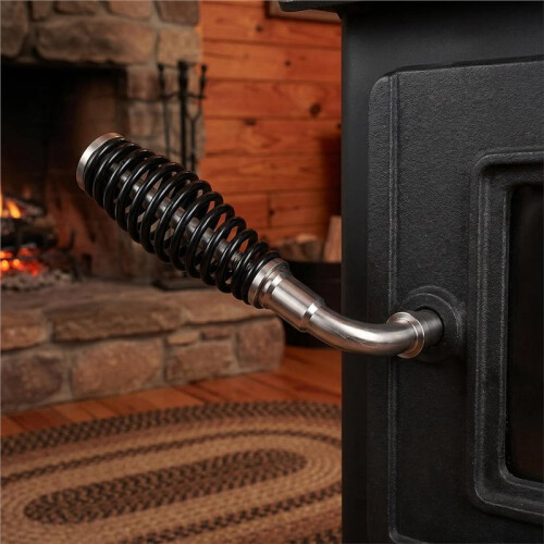 Wood Stove Handle Replacement,M8 Thread Spring Stove Door Handle Grip for Fireplace Door,for Fireplace 2