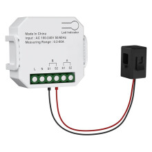 1-Channel WiFi Power Meter 80A, Real- Electricity Usage Monitoring for Household Power for Life/TUYA APP