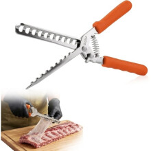 Rib Membrane Remover, Stainless Steel Rib Prep Tool, Ergonomic BBQ Rib Membrane Remover, Suitable for Removing Membranes