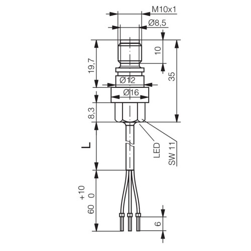 DW-AD-603-M10E-620 DW-AD-603-M10E-637 High Voltage Resistant Proximity  Sensor B 1