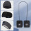 Music Beanie Wireless 5.3 Stereo  Hat Movement Module Headphones USB Rechargeable Caps Module 3