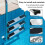 Conjunto com 3 Degraus de  de Aço Inoxidável de 19,7 Polegadas para Substituição com Parafusos para Piscinas Inground e Above Ground 5