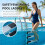 Conjunto com 3 Degraus de  de Aço Inoxidável de 19,7 Polegadas para Substituição com Parafusos para Piscinas Inground e Above Ground 4