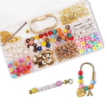 Carabiner Kraal en Tas Charms Kit, Grote Gat Kralen voor Carabiner, DIY Tas Charm Assorted Kralen Kit voor Sleutelhanger Ambachten