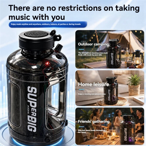 DIY  Speaker Kit Transparent Water Bottle Portable Wireless Speaker  5.0 Subwoofer Speaker 2