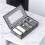 Silverware Storage Box -Adjustable Divider Hard Shell Flatware Organizer with Clear Window and Zipper 6