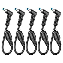 Connector Converter 7.4mm to 4.5mm Adapter Cable for Notebook Adapter Replacement Power Cord, 5PCS Tip