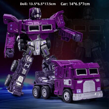 (Purple)Bumblebee Optimus Prime Transformable Robot Automobile Warrior Truck Figurine Model Gift For Kids