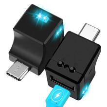 2 Pcs Car USB LED Lights with Dual Charging Port Type-C Interior Light USB Light Button Control Night Lamp for Car