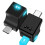 2 Pcs Car USB LED Lights with Dual Charging Port  Type-C Interior Light USB Light Button Control Night Lamp for Car 1