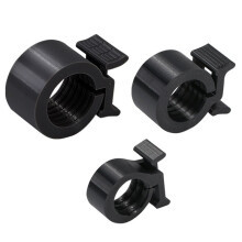 Threaded Barbell Dumbbell Collars, Plastic Screw- Weight Bar Lock Clamps for Home Gym Black