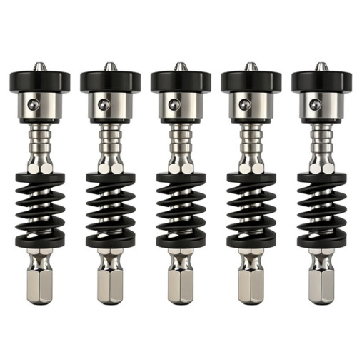 Magnetic Drywall Screw Setter Bit, Spring Loaded Depth Stop Screwdriver Bit for Electric Screwdriver Black