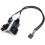 9 Pin USB Splitter Moderkort Förlängningskabel 1 Hane Till 2 Hon Interface Header Adapter 6