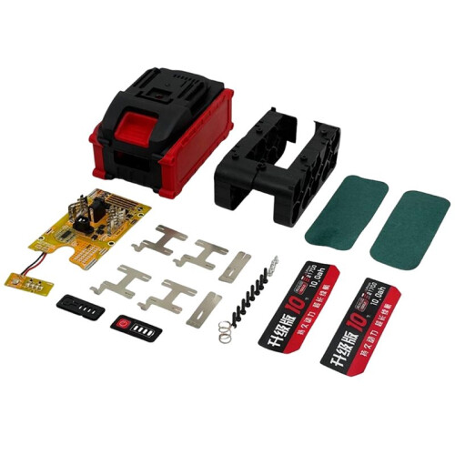 10Core 10X 21700 Battery Storage Box Case with 50A BMS PCB Board NTC Temperature Control for  18V/21V