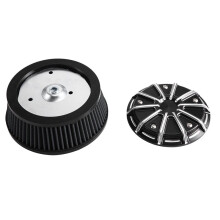 Motorcycle Black Air Cleaner Cover&3 Hole Element Air Filter for Touring 08-16 Dyna 99-17 Softail 00-15 Black