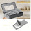 Silverware Storage Box -Adjustable Divider Hard Shell Flatware Organizer with Clear Window and Zipper 5