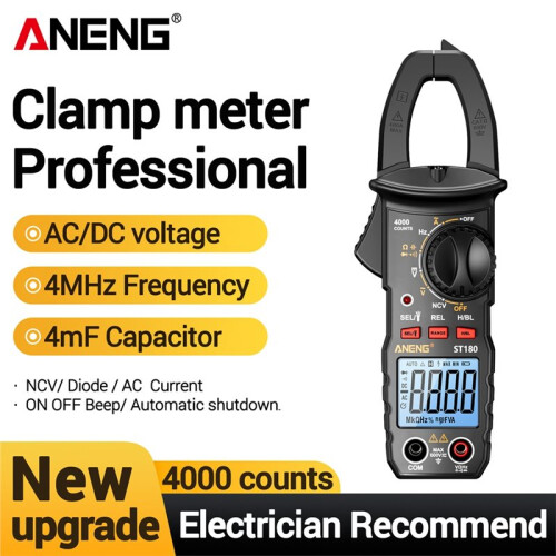 ANENG ST180 Clamp Meter + B15 Induction Tester Resistance Capacitance Frequency Temperature Detection Sound and Light Test 2