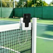 Tennis Net Phone Holder, 3D Printed Dual-View Camera Mount 30 Golden Angle Dual Holders Simul Rec
