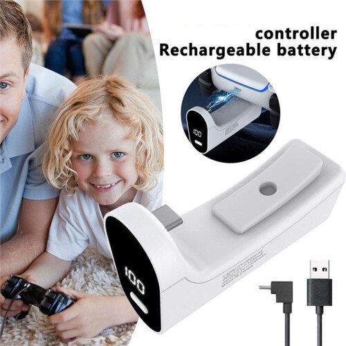 For PS5 Gaming Controller Charging Battery 2000mAh USB Type C Battery LED Display Charge Kit Gaming Accessories 2
